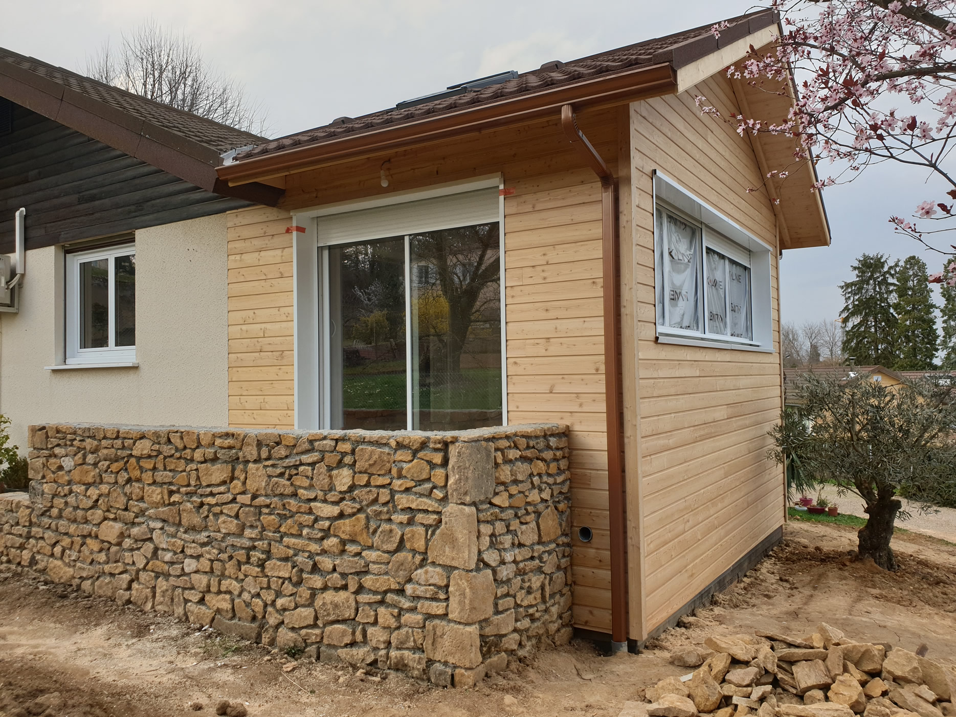 Maison, avec bardage mélèze